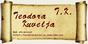 Teodora Kuvelja vizit kartica